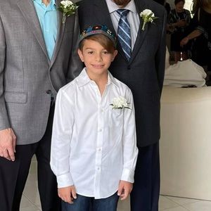 Boys Lands End white button down shirt Size 6